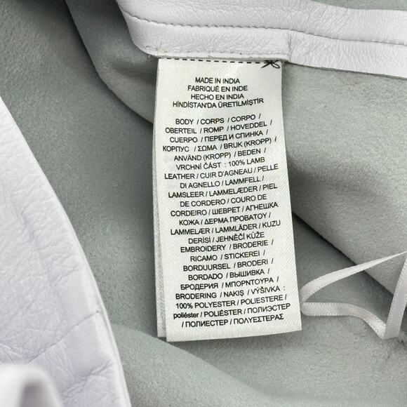 Ralph Lauren Floral Eyelet Embroidered Lamb Leather Ankle Pants Womens Sz 16 - Picture 12 of 12